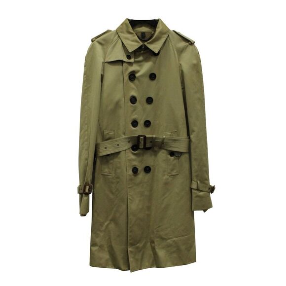 Burberry Prorsum Belted Trench Coat in Beige Cotton